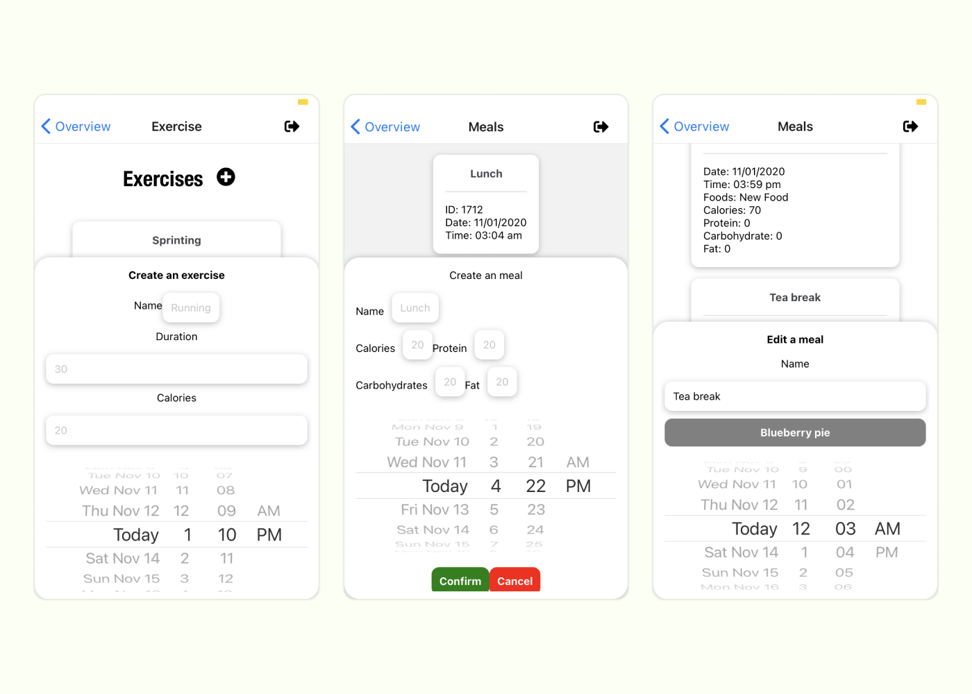 Screenshot of the final implemented app screen in React Native - View 2